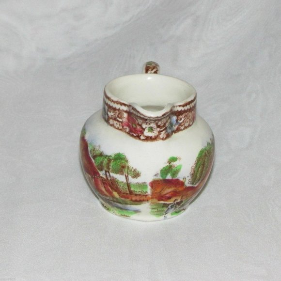 Vintage Midwinter Rural England Individual Creamer Brown Toile Transferware - Picture 4 of 6